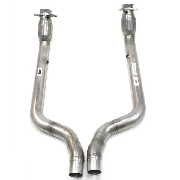 3" Mid-Pipes with Cats Natural Stainless Steel